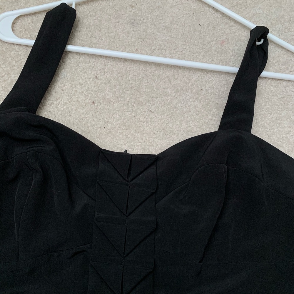 Little Black Dress with Front Ruffles